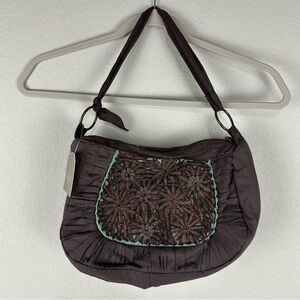 NEW Nest Anthropologie Brown Blue Y2K Shoulder Handbag